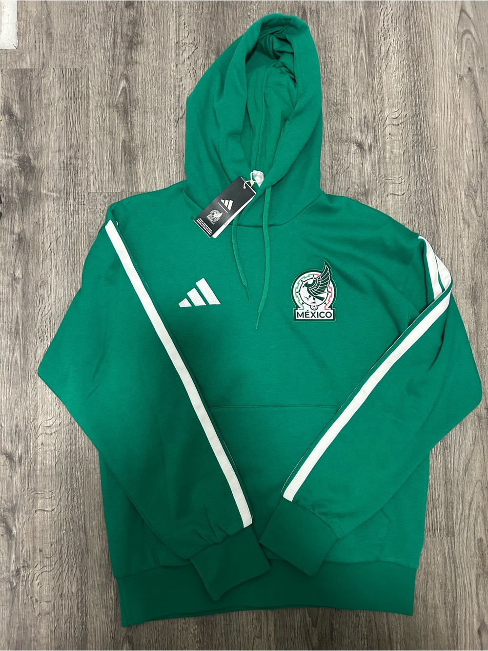 adidas Green Mexico Crest Crewneck Hoodie